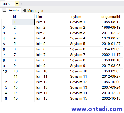 SQL Server While Döngüsü