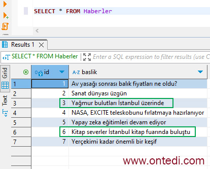 SQL'de REPLACE Fonksiyonu