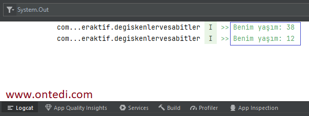 Kotlin Ders 2: Değişkenler ve Sabitler